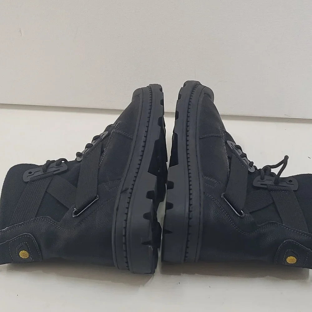 Men Lace Up Chukky Ankle Boot High Top Outdoor Tooling Boot Black Size 8.5